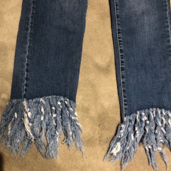 Vintage Forever 21 groovy hippie jeans with “rag detail” on the bottom. M. - Picture 3 of 5